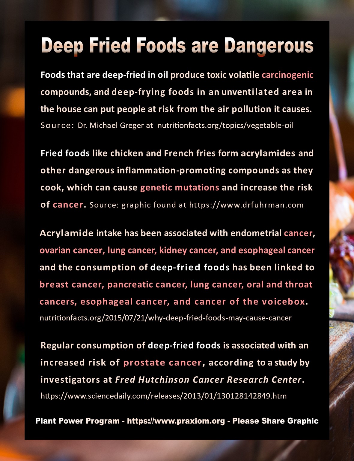 Deep Fried Foods Cause Cancer