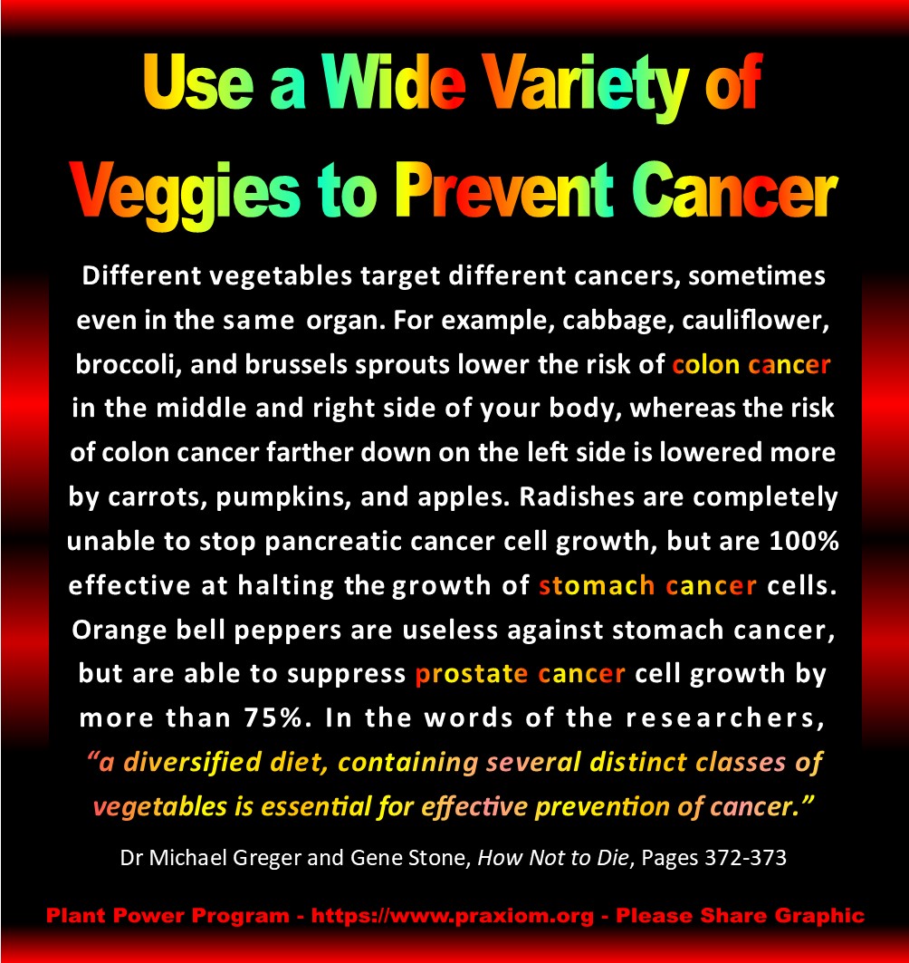 Use a Wide Variety of Veggies to Prevent Cancer - Dr Michael Greger