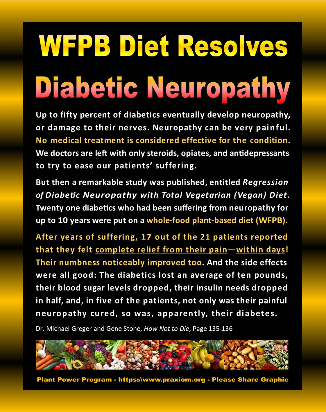 WFPB Diet Cures Diabetic Neuropathy - Dr Michael Greger